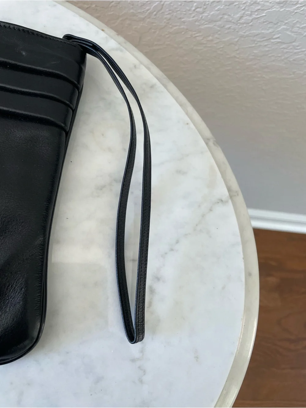 Vintage Etienne Aigner Black Leather XL Clutch